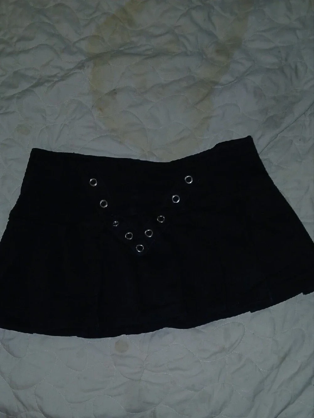 Vtg TRIPP Pleated Skirt With Side V Grommets